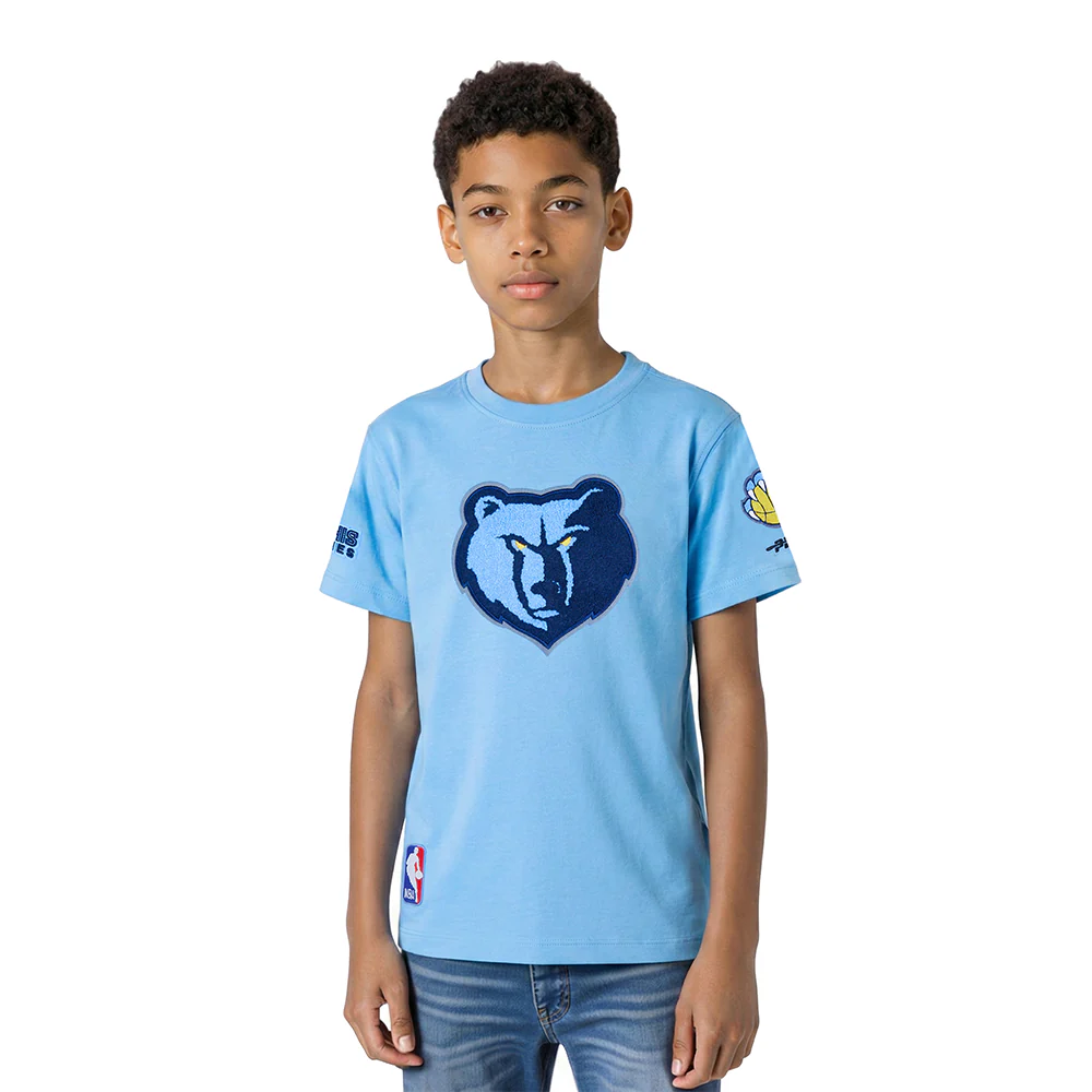 NBA MEMPHIS GRIZZLIES RETRO CLASSIC LITTLE BOYS SHORT SLEEVE TEE (UNIVERSITY BLUE)