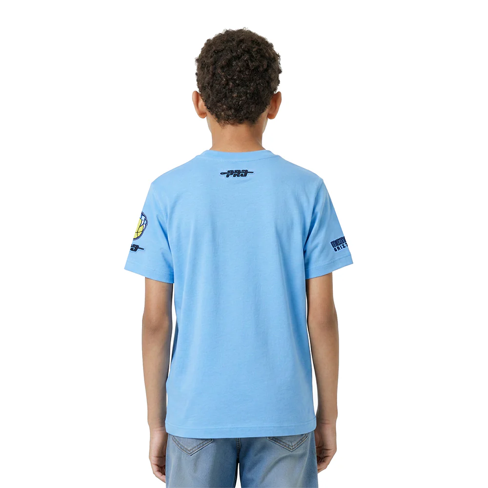 NBA MEMPHIS GRIZZLIES RETRO CLASSIC LITTLE BOYS SHORT SLEEVE TEE (UNIVERSITY BLUE) - Image 2