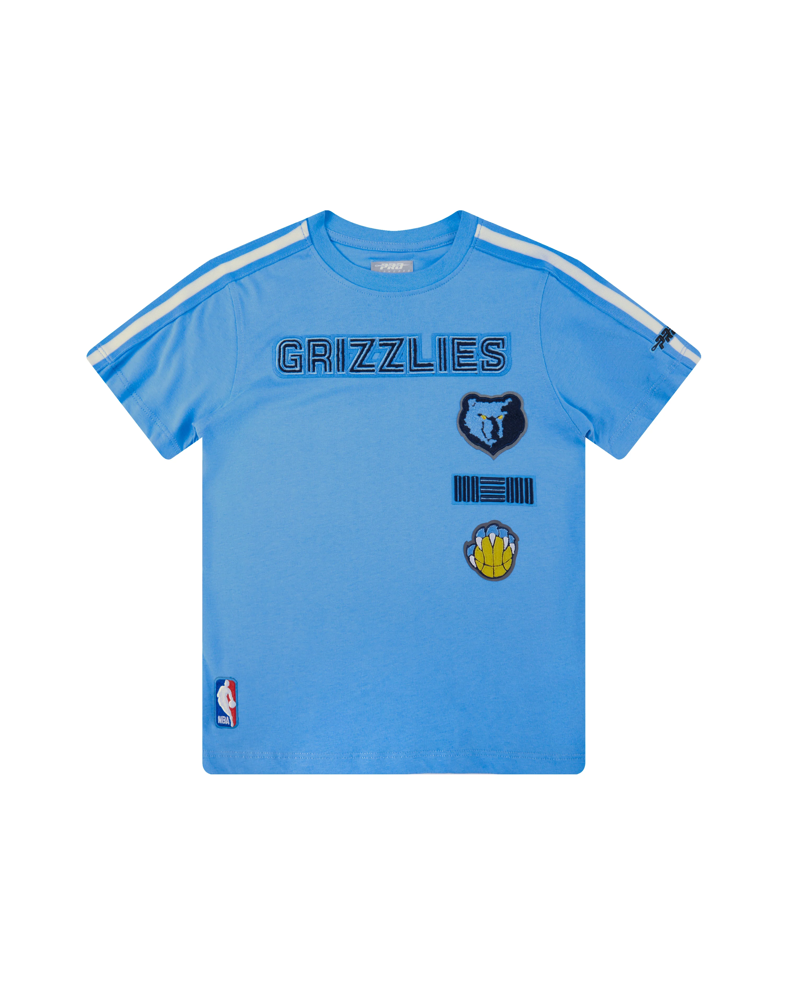 NBA MEMPHIS GRIZZLIES RETRO CLASSIC LITTLE BOYS SHORT SLEEVE TAPING TEE (UNIVERSITY BLUE) - Image 3