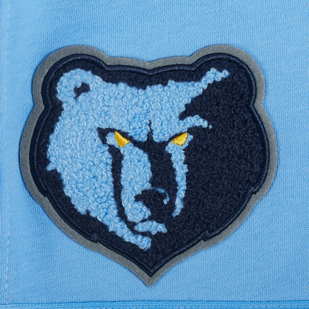 NBA MEMPHIS GRIZZLIES RETRO CLASSIC LITTLE BOYS FLEECE 2.0 SHORT (UNIVERSITY BLUE) - Image 8