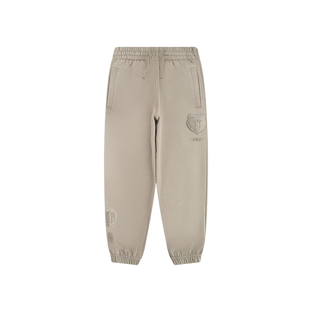 NBA MEMPHIS GRIZZLIES NEUTRAL LITTLE BOYS FLC SWEATPANT (TAUPE) - Image 4