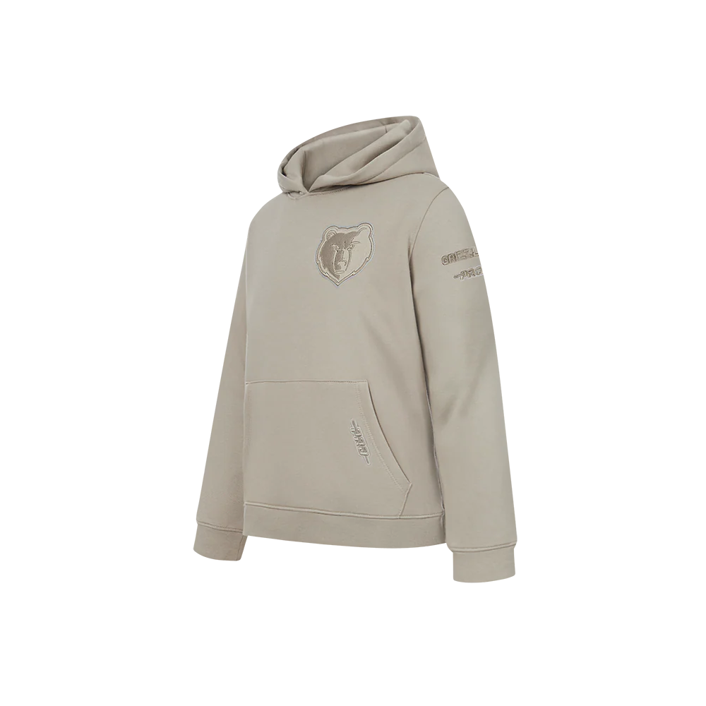 NBA MEMPHIS GRIZZLIES NEUTRAL LITTLE BOYS FLEECE PULLOVER HOODIE (TAUPE) - Image 4