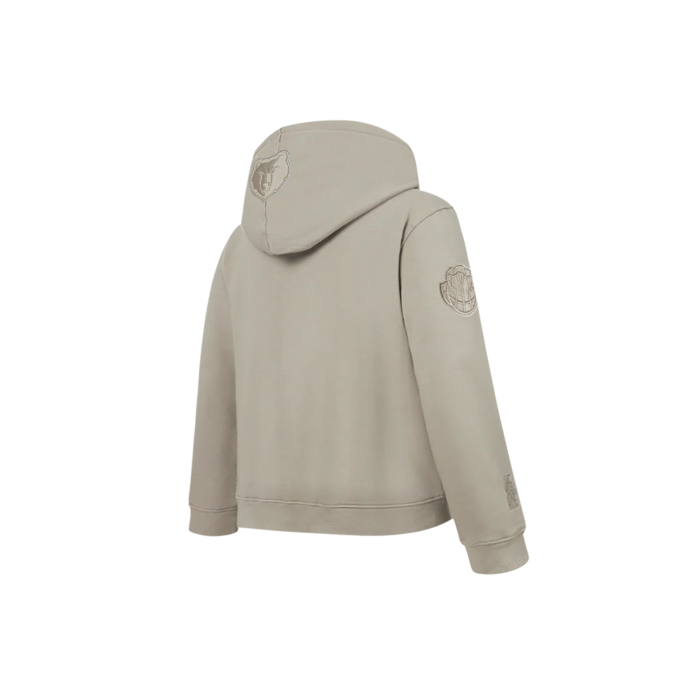 NBA MEMPHIS GRIZZLIES NEUTRAL LITTLE BOYS FLEECE PULLOVER HOODIE (TAUPE) - Image 6