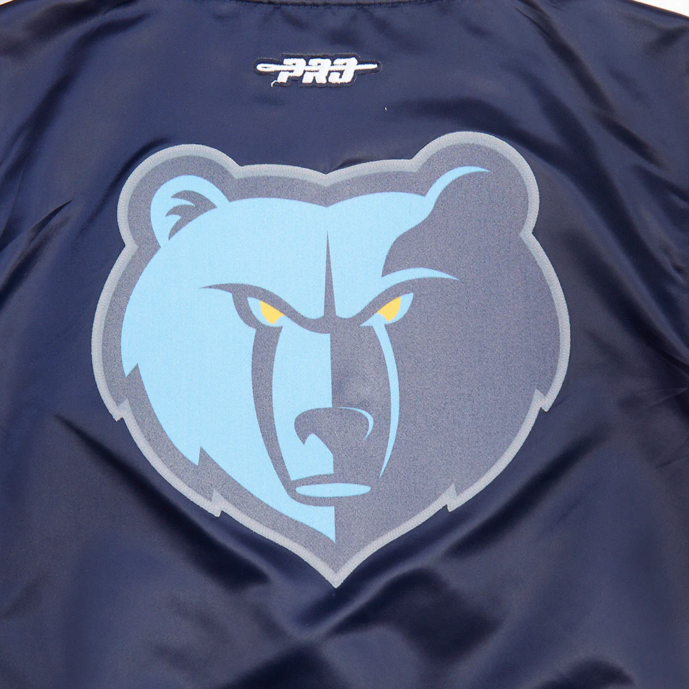 NBA MEMPHIS GRIZZLIES CLASSIC LITTLE BOYS SATIN JACKET (MIDNIGHT NAVY) - Image 5