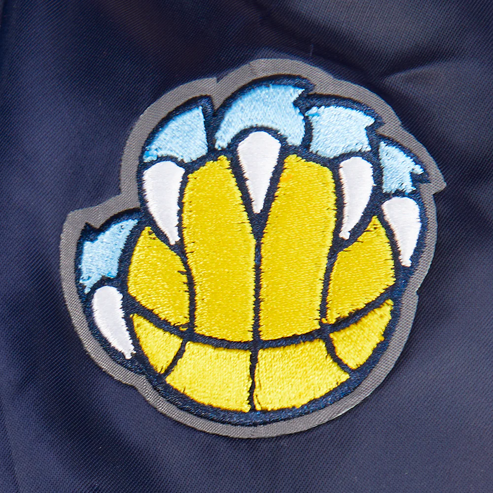 NBA MEMPHIS GRIZZLIES CLASSIC LITTLE BOYS SATIN JACKET (MIDNIGHT NAVY) - Image 6