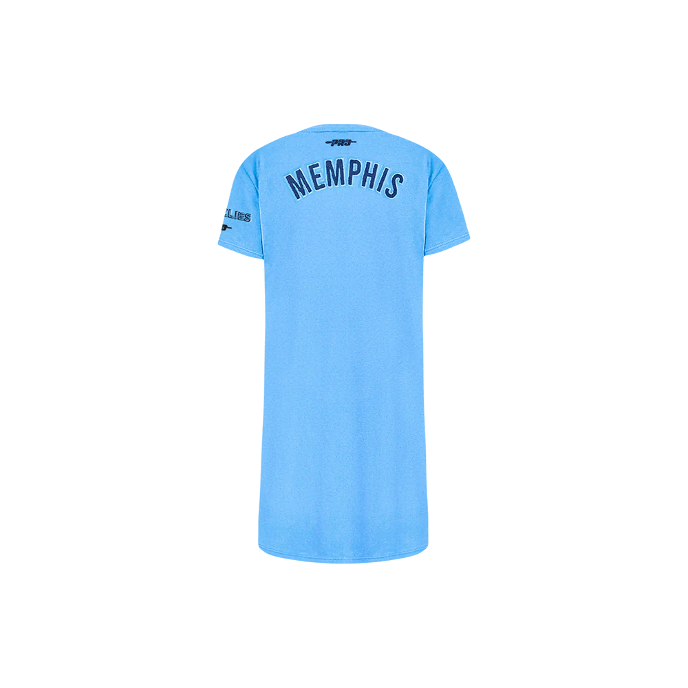 NBA MEMPHIS GRIZZLIES CLASSIC LITTLE GIRLS TEE DRESS (UNIVERSITY BLUE) - Image 3