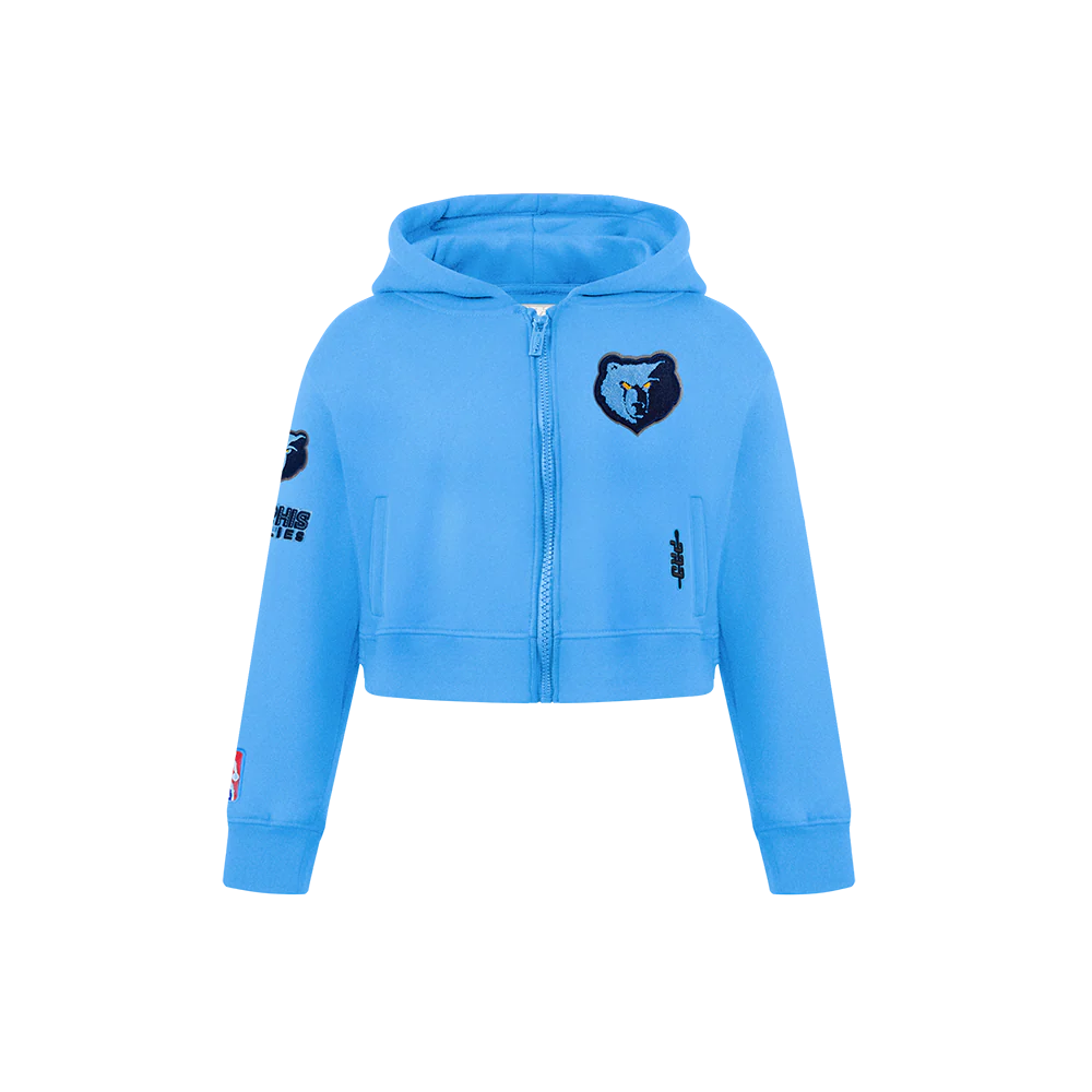 NBA MEMPHIS GRIZZLIES CLASSIC LITTLE GIRLS FLC FZ HOODIE (UNIVERSITY BLUE)