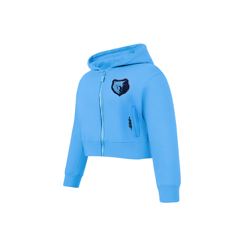 NBA MEMPHIS GRIZZLIES CLASSIC LITTLE GIRLS FLC FZ HOODIE (UNIVERSITY BLUE) - Image 2