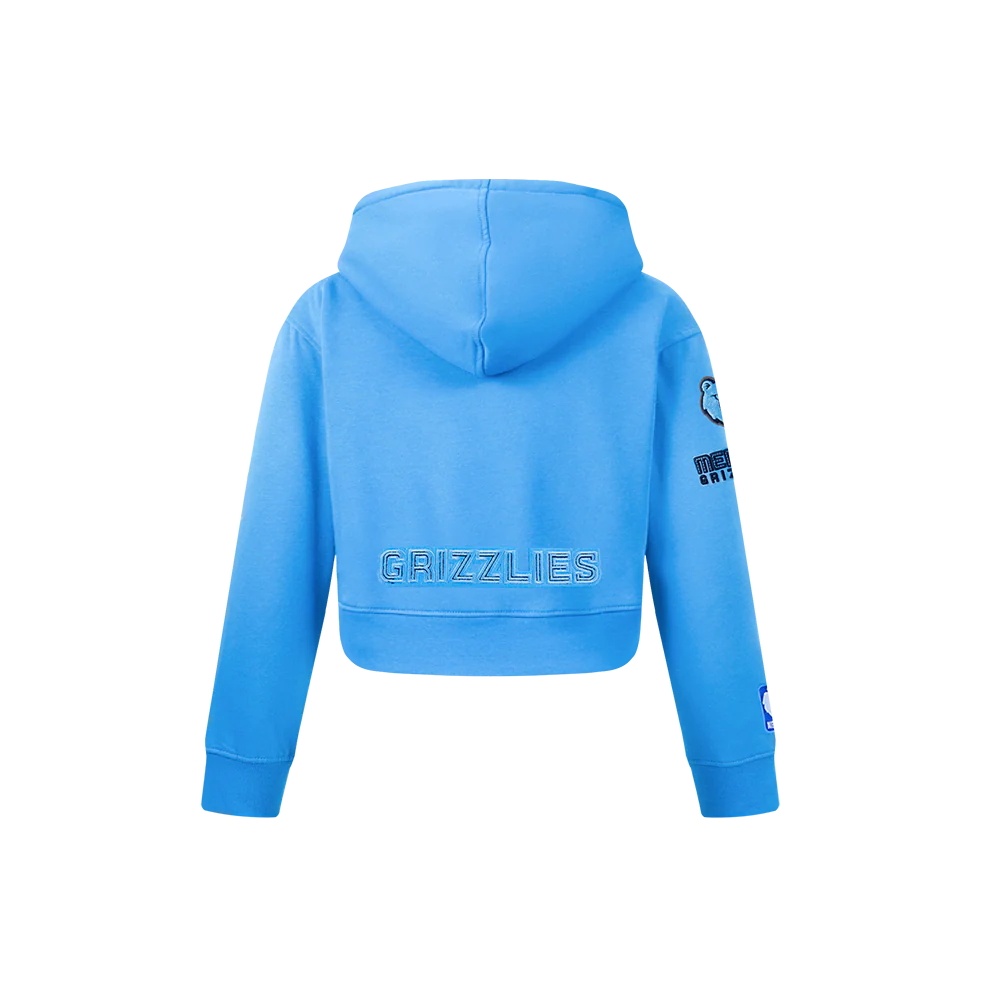 NBA MEMPHIS GRIZZLIES CLASSIC LITTLE GIRLS FLC FZ HOODIE (UNIVERSITY BLUE) - Image 3