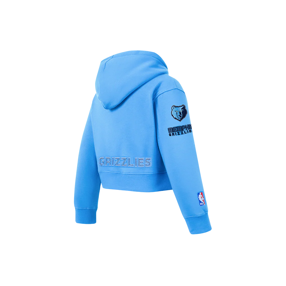 NBA MEMPHIS GRIZZLIES CLASSIC LITTLE GIRLS FLC FZ HOODIE (UNIVERSITY BLUE) - Image 4