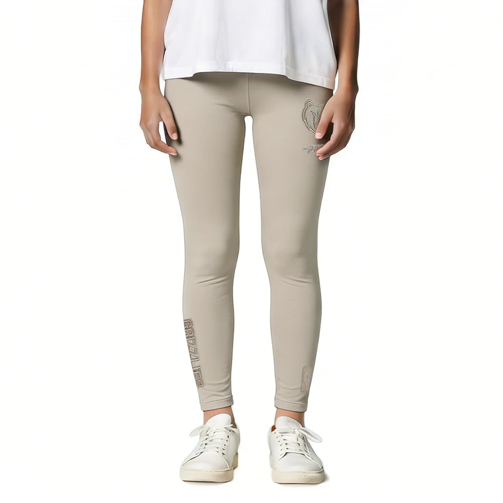 NBA MEMPHIS GRIZZLIES NEUTRAL LITTLE GIRLS LEGGING (TAUPE) - Image 3