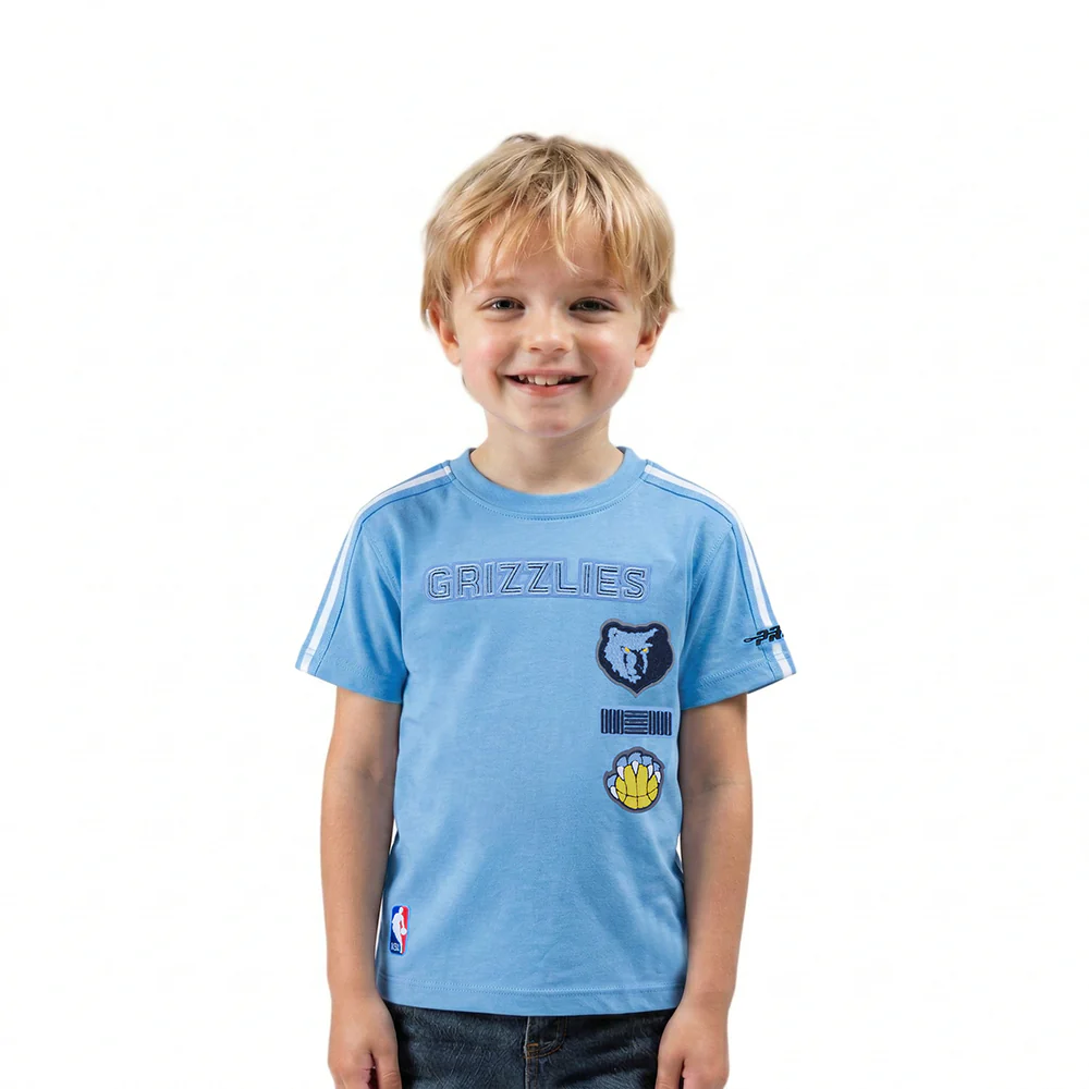 NBA MEMPHIS GRIZZLIES RETRO CLASSIC TODDLER BOYS SHORT SLEEVE TAPING TEE (UNIVERSITY BLUE)
