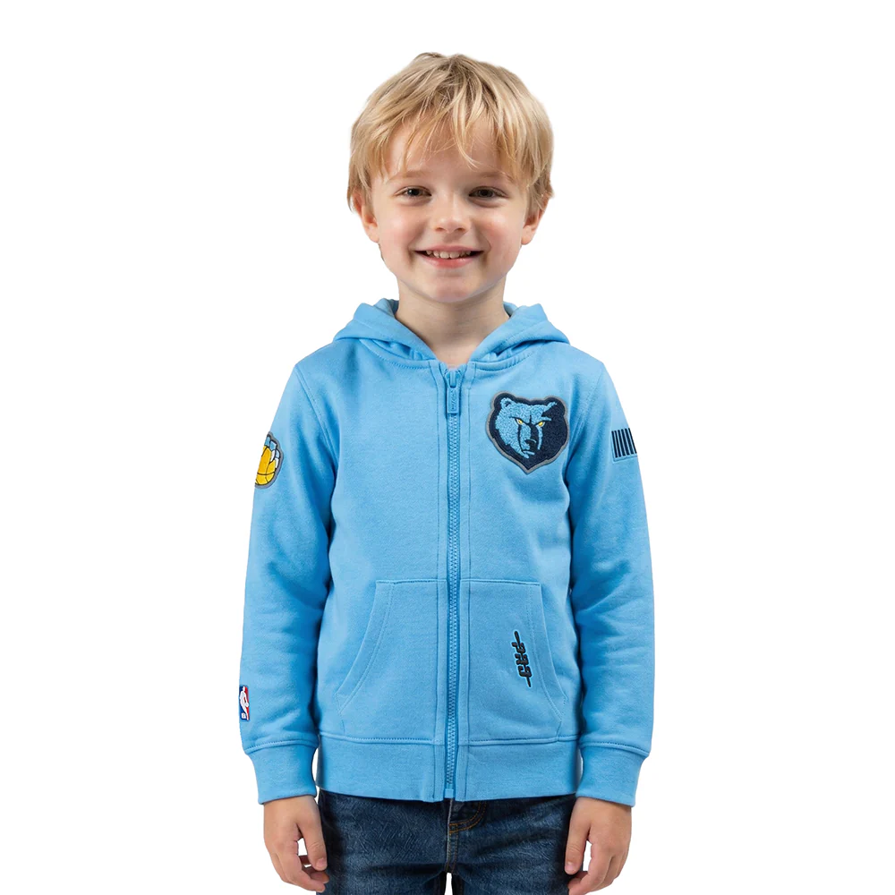NBA MEMPHIS GRIZZLIES CLASSIC TODDLER BOYS FLC FZ HOODIE (UNIVERSITY BLUE)