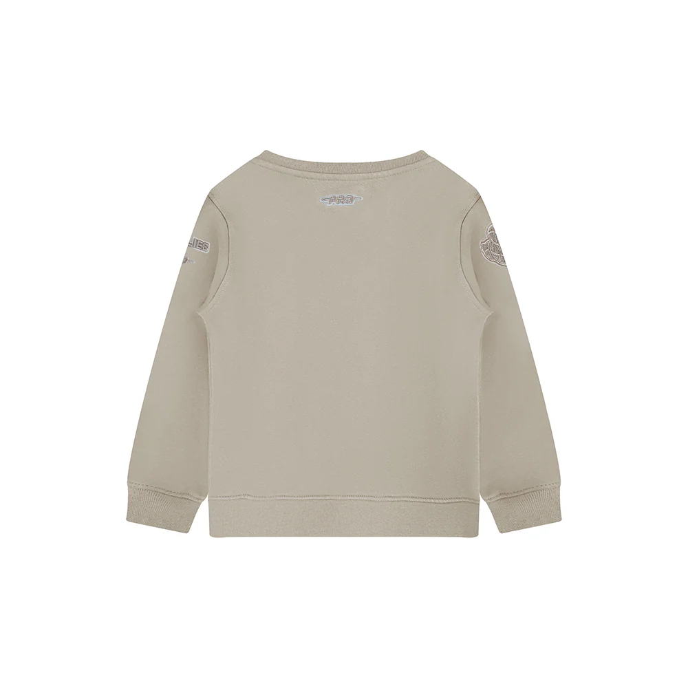 NBA MEMPHIS GRIZZLIES NEUTRAL TODDLER BOYS FLEECE CREWNECK (TAUPE) - Image 4