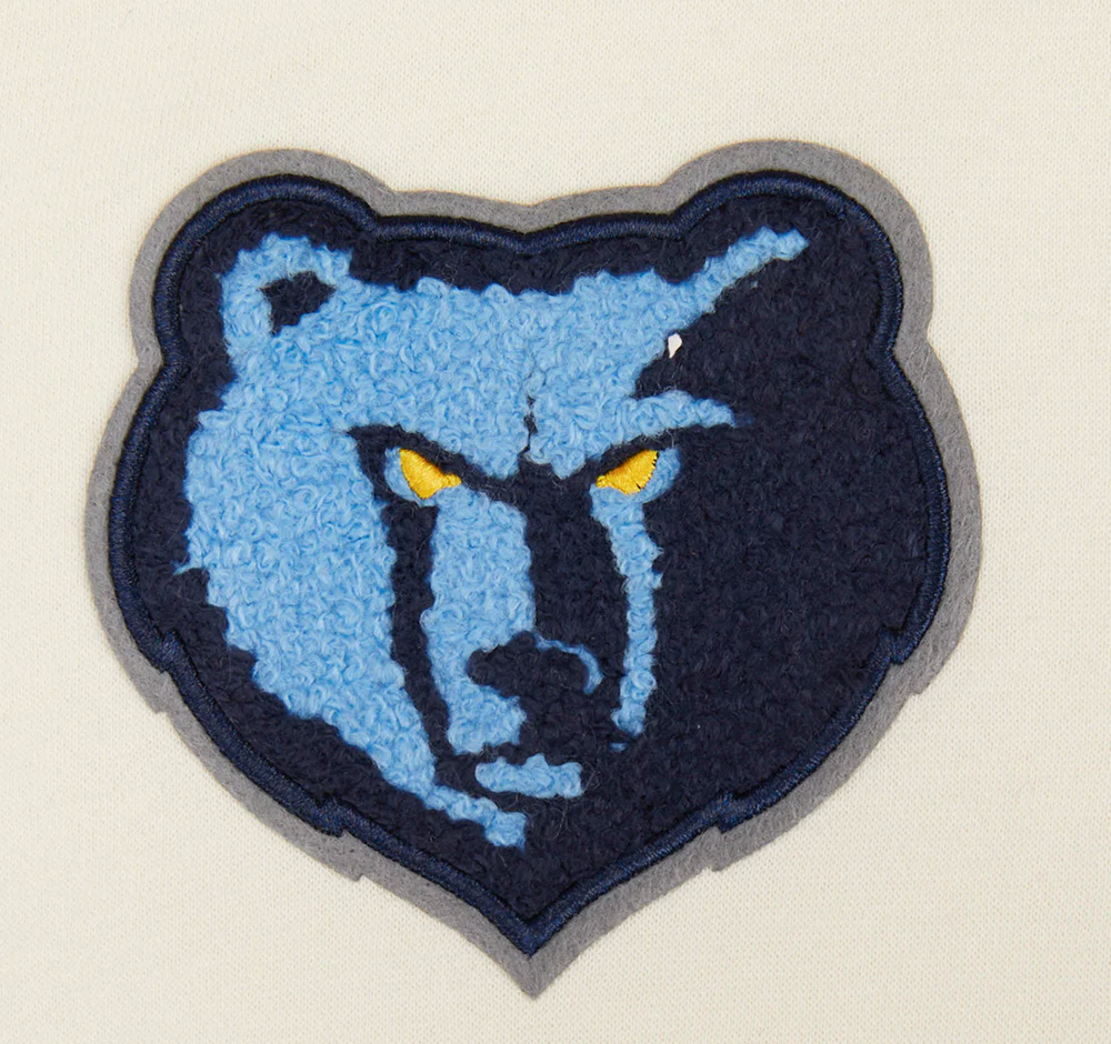 NBA MEMPHIS GRIZZLIES RETRO CLASSIC TODDLER BOYS RIB FLEECE PULLOVER HOODIE (EGGSHELL/ UNIVERSITY BLUE) - Image 5