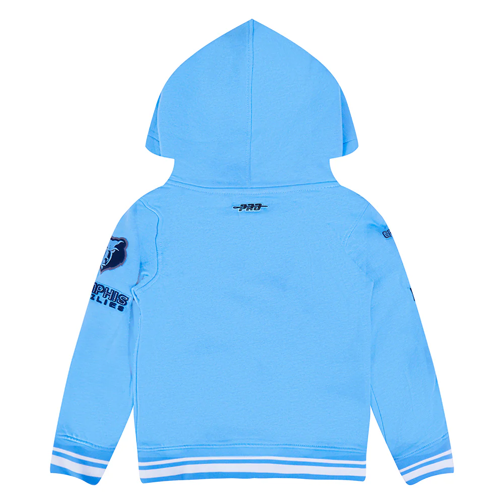 NBA MEMPHIS GRIZZLIES RETRO CLASSIC TODDLER BOYS RIB FLEECE PULLOVER HOODIE (UNIVERSITY BLUE) - Image 4
