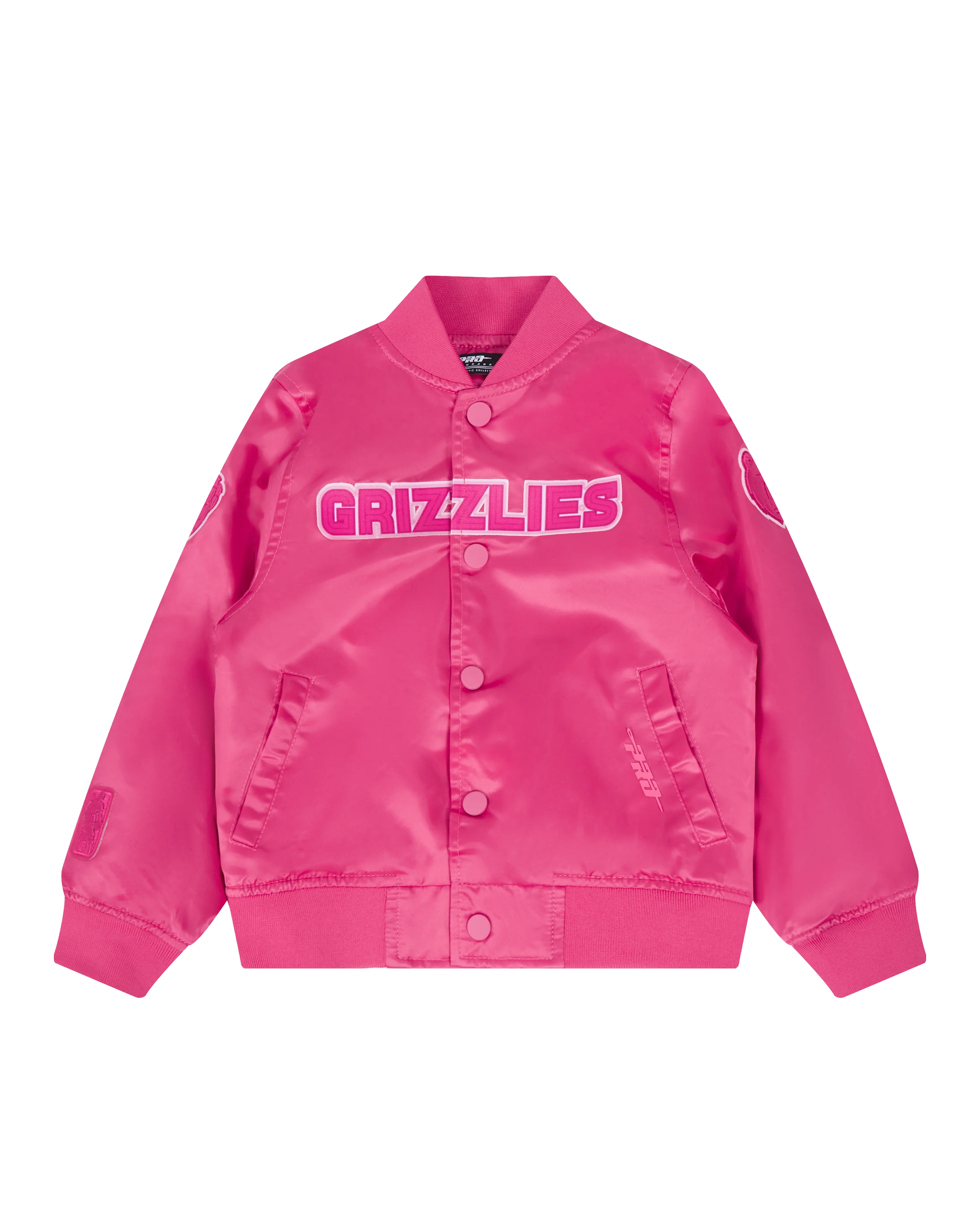 NBA MEMPHIS GRIZZLIES TRIPLE PINK TODDLER GIRLS SATIN JACKET (BEETROOT PURPLE)