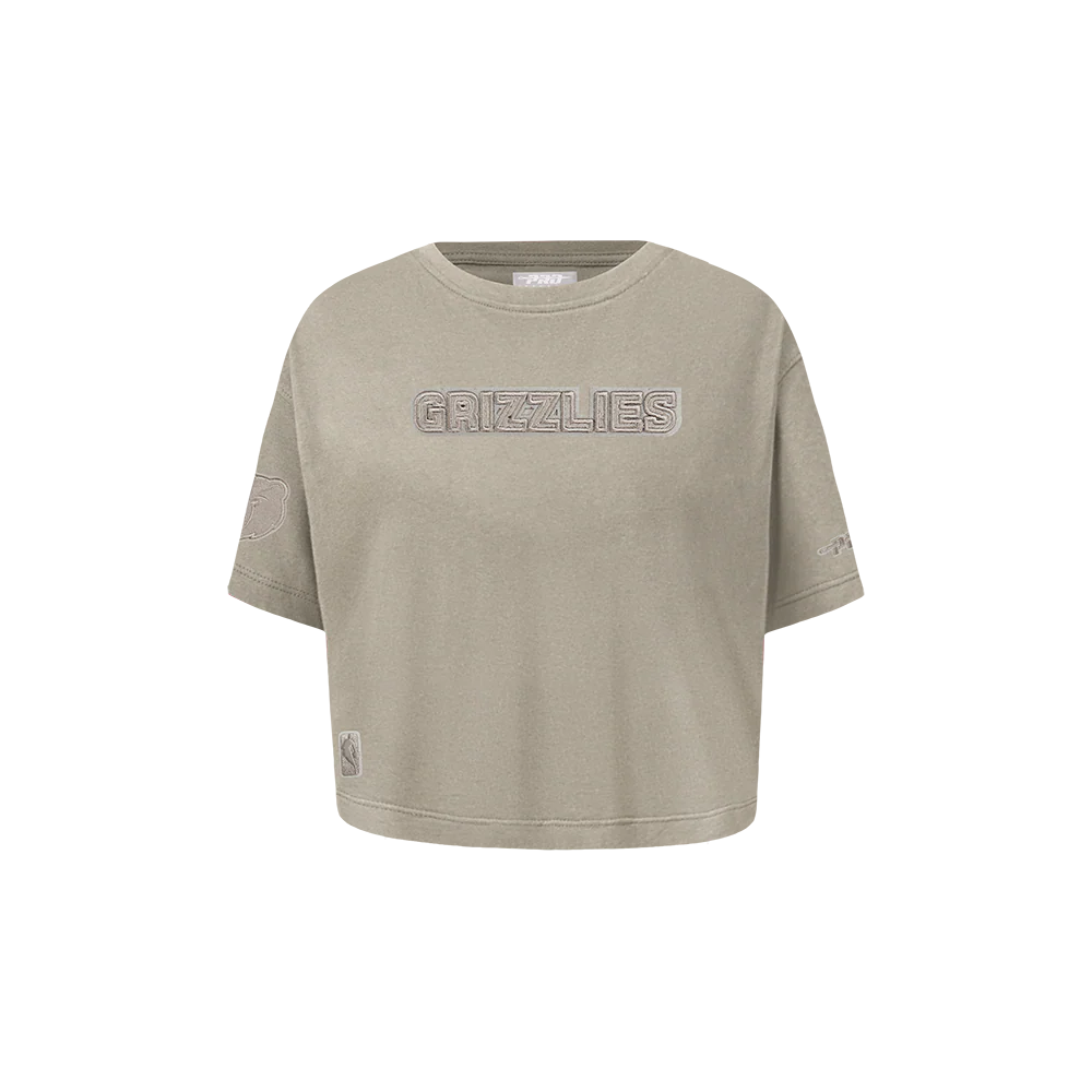 NBA MEMPHIS GRIZZLIES NEUTRAL TODDLER GIRLS SS BOXY TEE (TAUPE)
