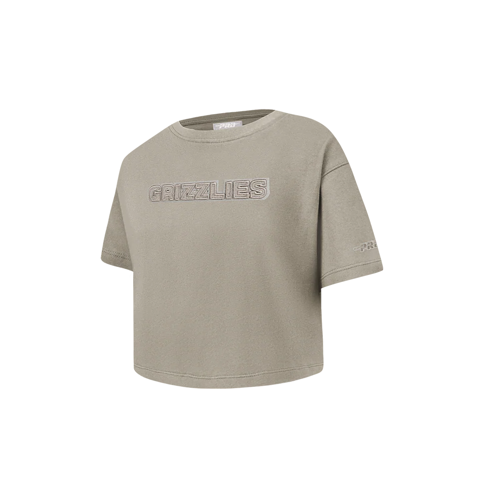 NBA MEMPHIS GRIZZLIES NEUTRAL TODDLER GIRLS SS BOXY TEE (TAUPE) - Image 2