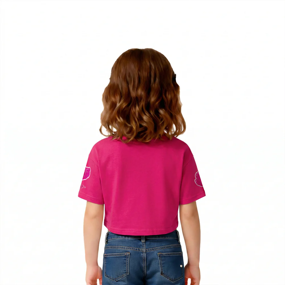 NBA MEMPHIS GRIZZLIES TRIPLE PINK TODDLER GIRLS SHORT SLEEVE BOXY TEE (BEETROOT PURPLE) - Image 2