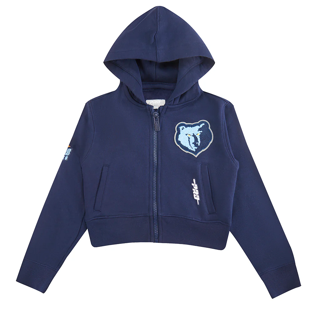 NBA MEMPHIS GRIZZLIES CLASSIC TODDLER GIRLS FLEECE FULL ZIP HOODIE  (MIDNIGHT NAVY) - Image 3