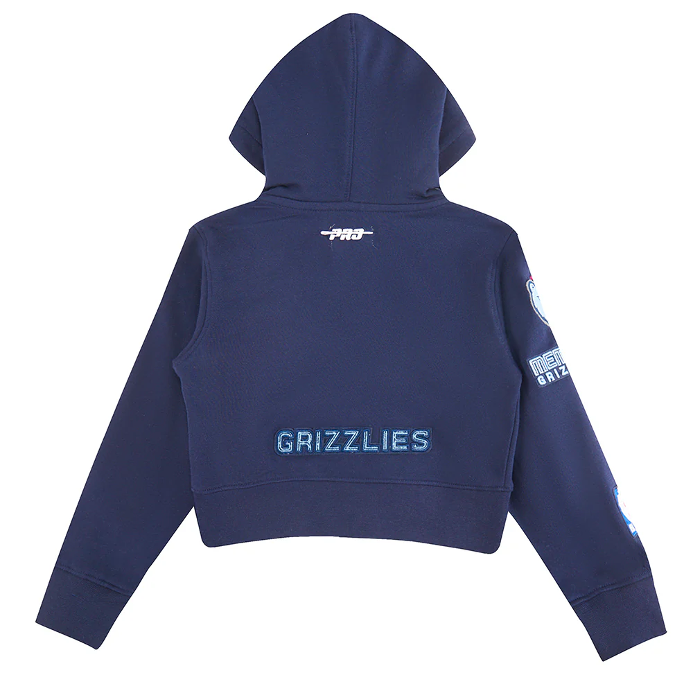 NBA MEMPHIS GRIZZLIES CLASSIC TODDLER GIRLS FLEECE FULL ZIP HOODIE  (MIDNIGHT NAVY) - Image 4