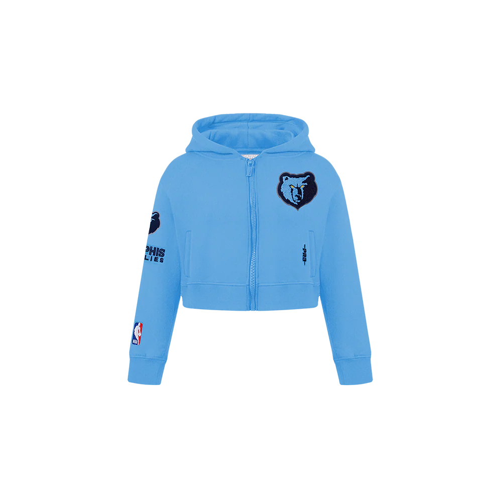 NBA MEMPHIS GRIZZLIES CLASSIC TODDLER GIRLS FLC FZ HOODIE (UNIVERSITY BLUE)