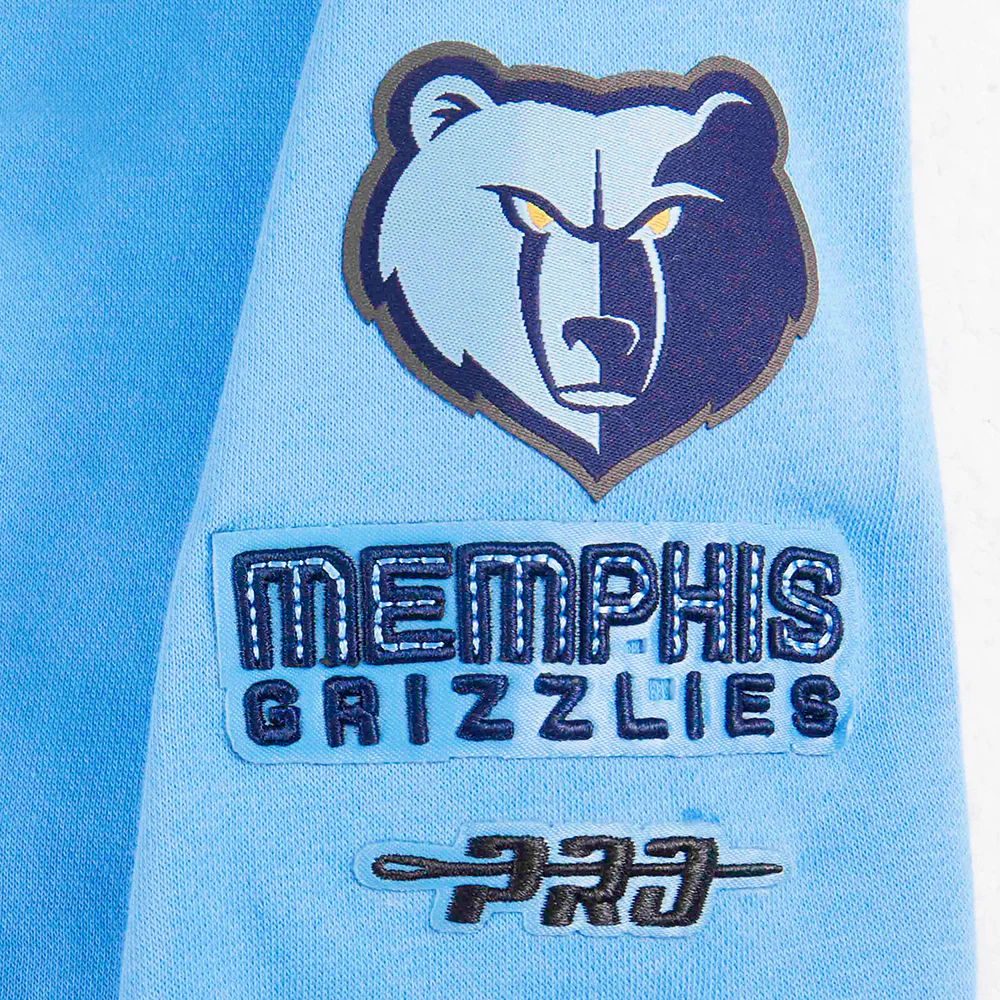 NBA MEMPHIS GRIZZLIES RETRO CLASSIC TODDLER GIRLS  RIB FLEECE PULLOVER HOODIE (UNIVERSITY BLUE) - Image 7