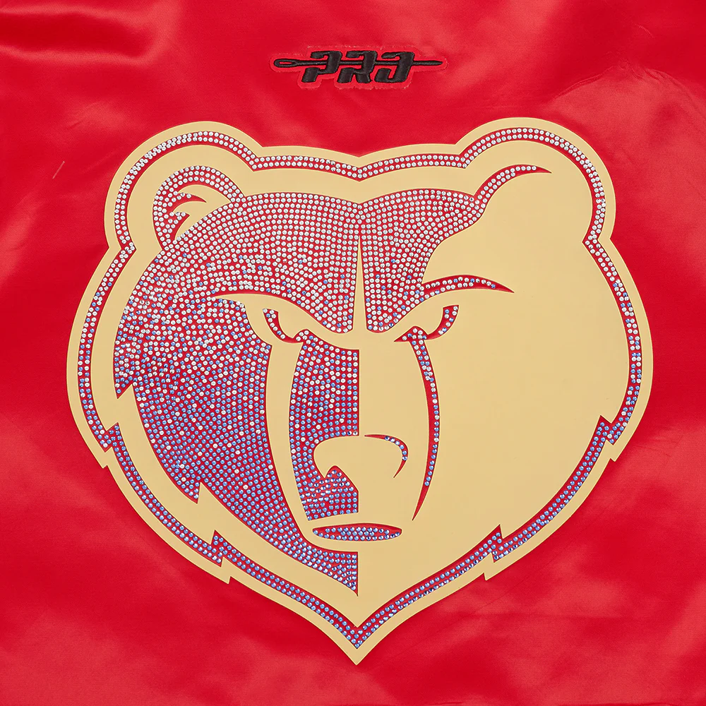 NBA MEMPHIS GRIZZLIES CITY EDITION WOMEN'S 24-25 SATIN JACKET (RED) - Image 7