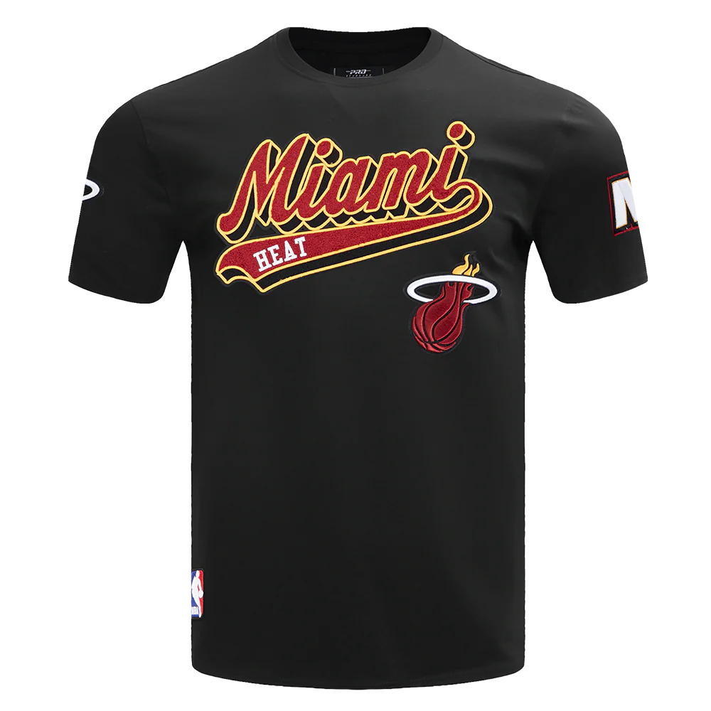 NBA MIAMI HEAT SCRIPT TAIL MEN'S   TEE (BLACK)
