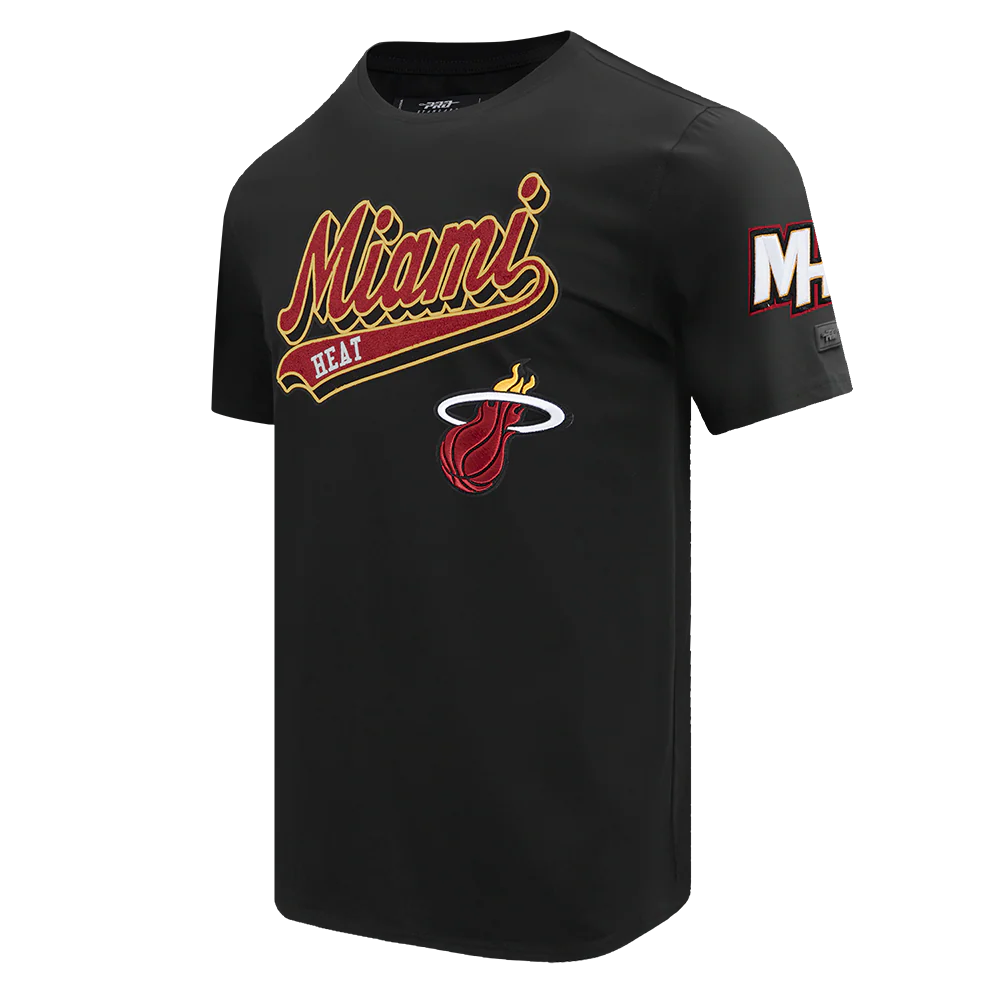 NBA MIAMI HEAT SCRIPT TAIL MEN'S   TEE (BLACK) - Image 2