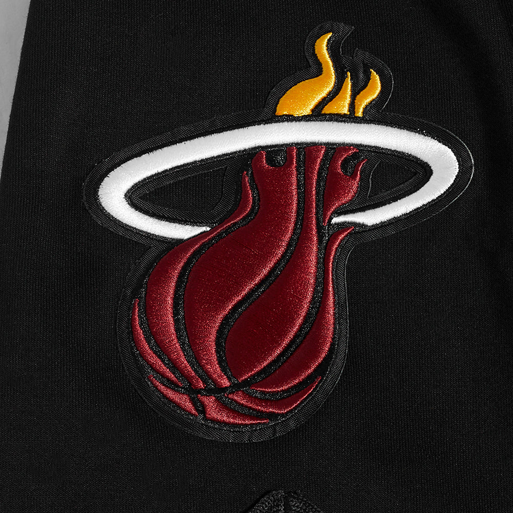 NBA MIAMI HEAT CLASSIC MEN'S PRO SS DOUBLE KNIT JACKET  (BLACK) - Image 10