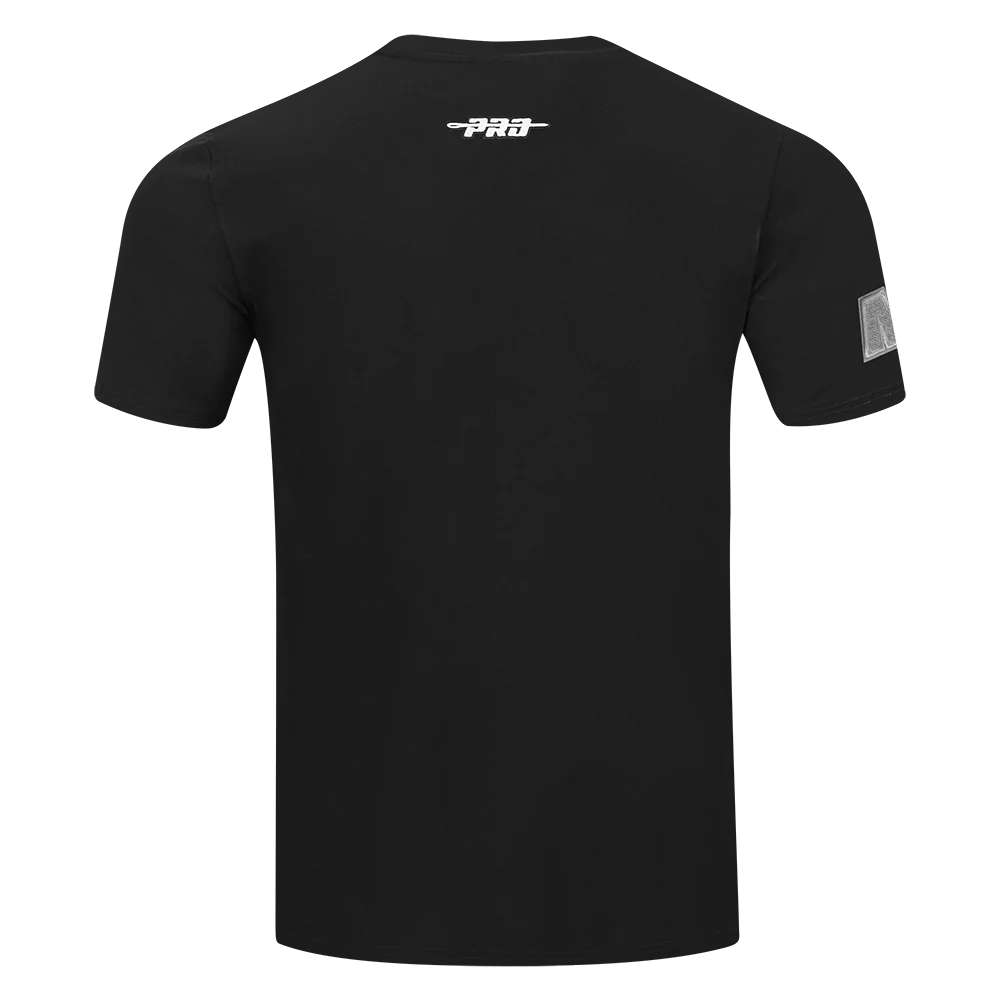 NBA MIAMI HEAT REVERSE FRENCH TERRY MEN'S COTTON JERSEY DROP SHOULDER TEE (BLACK) - Image 3