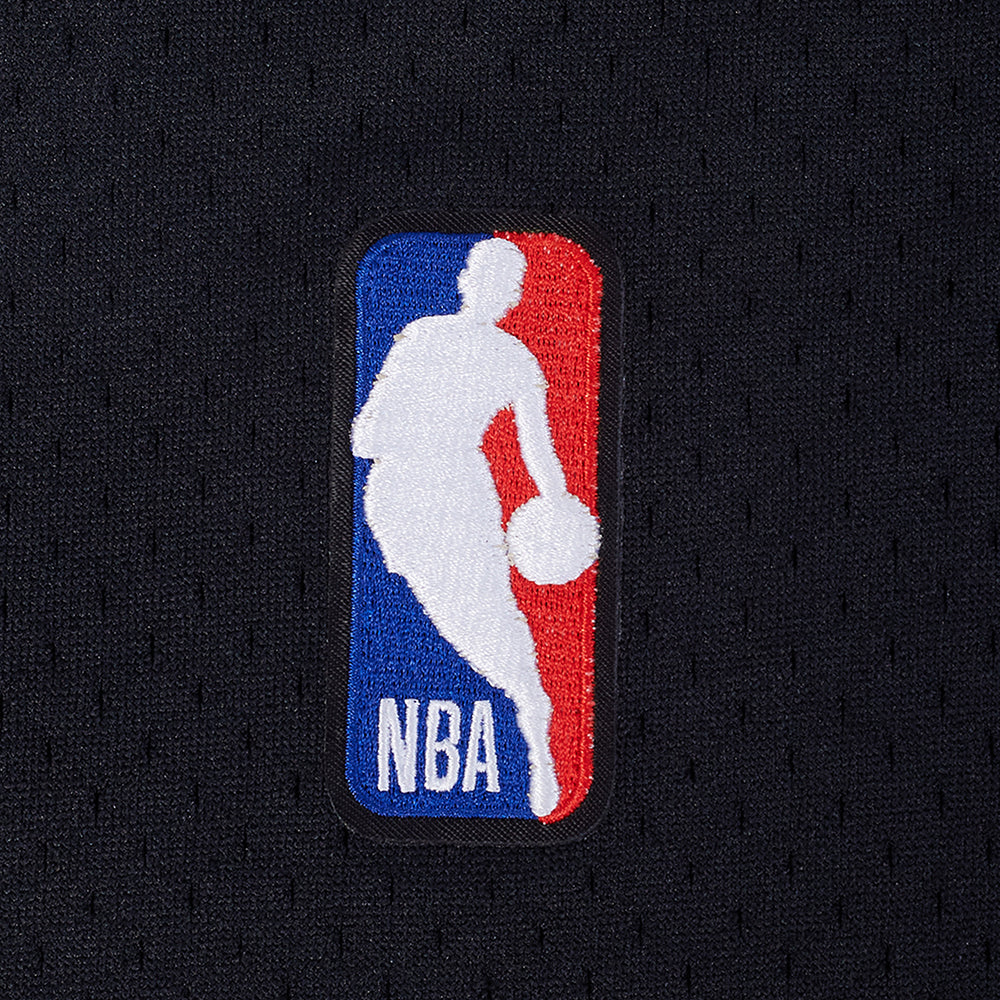 NBA MIAMI HEAT TYLER HERRO #14 CLASSIC MESH PNN MEN'S MESH BUTTON DOWN SHIRT (BLACK) - Image 8