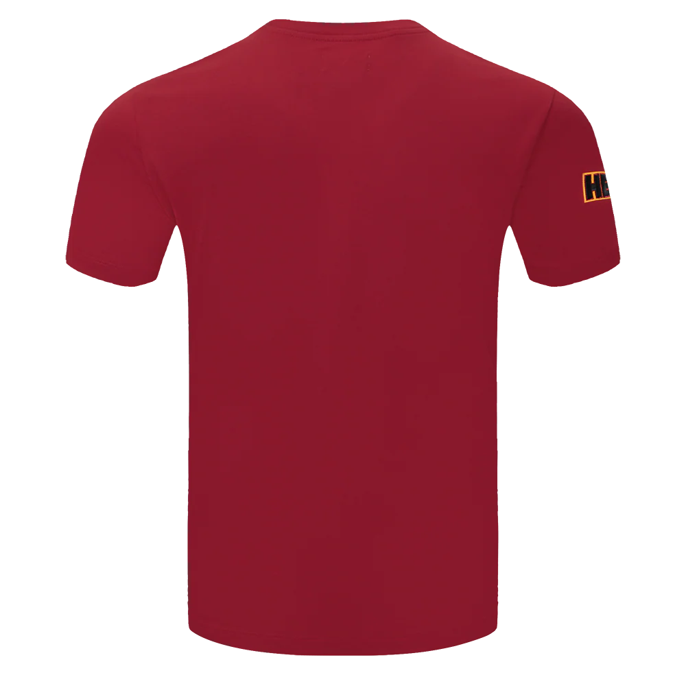 NBA MIAMI HEAT CLASSIC CHENILLE MEN'S TEE (CARDINAL RED) - Image 3
