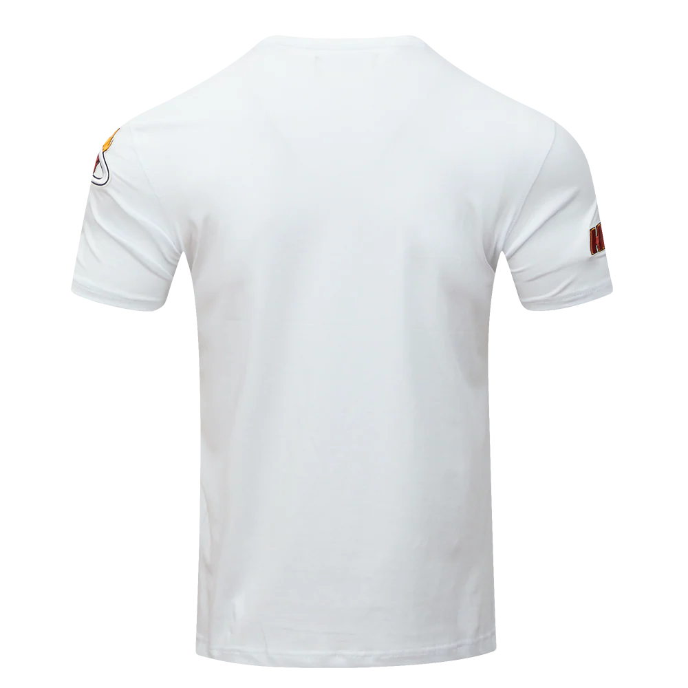 NBA MIAMI HEAT CLASSIC CHENILLE MEN'S TEE (WHITE) - Image 5
