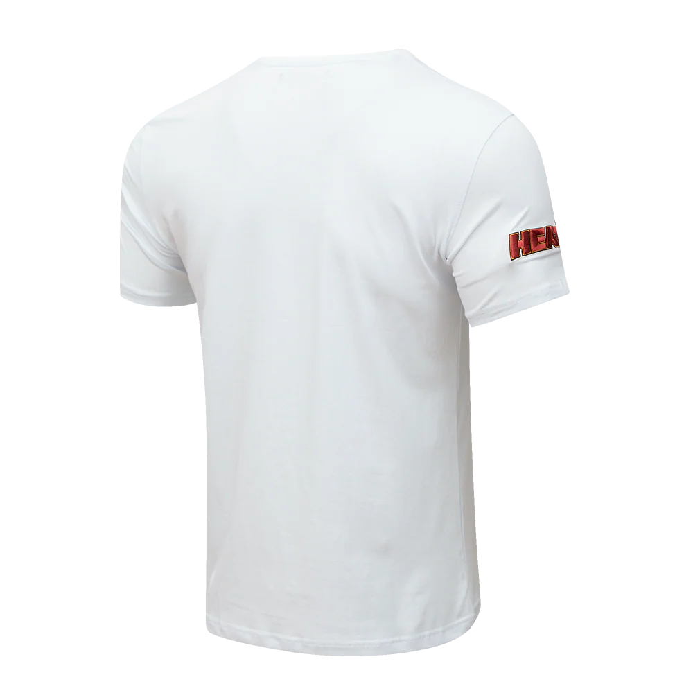 NBA MIAMI HEAT CLASSIC CHENILLE MEN'S TEE (WHITE) - Image 6