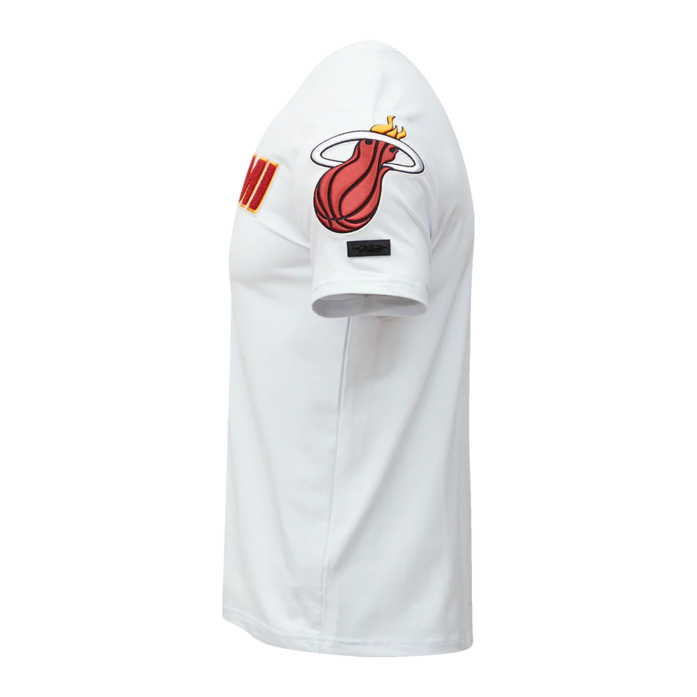 NBA MIAMI HEAT CLASSIC CHENILLE MEN'S TEE (WHITE) - Image 7