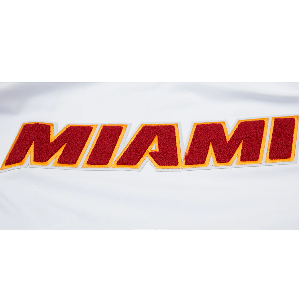 NBA MIAMI HEAT CLASSIC CHENILLE MEN'S TEE (WHITE) - Image 8