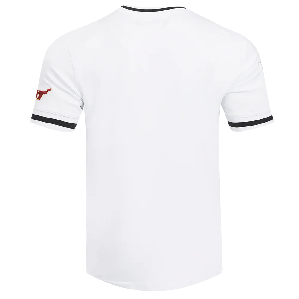 NBA MIAMI HEAT CLASSIC CHENILLE MEN'S TEE (WHITE) - Image 5