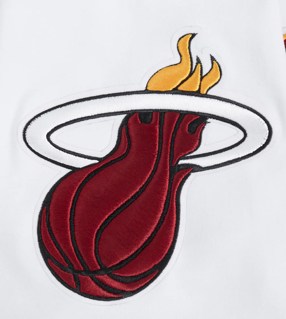 NBA MIAMI HEAT CLASSIC CHENILLE MEN'S TEE (WHITE) - Image 9