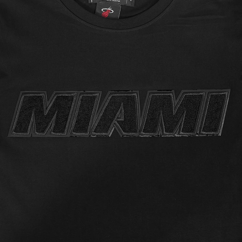 NBA MIAMI HEAT TRIPLE BLACK MEN'S TEE (TRIPLE BLACK) - Image 7