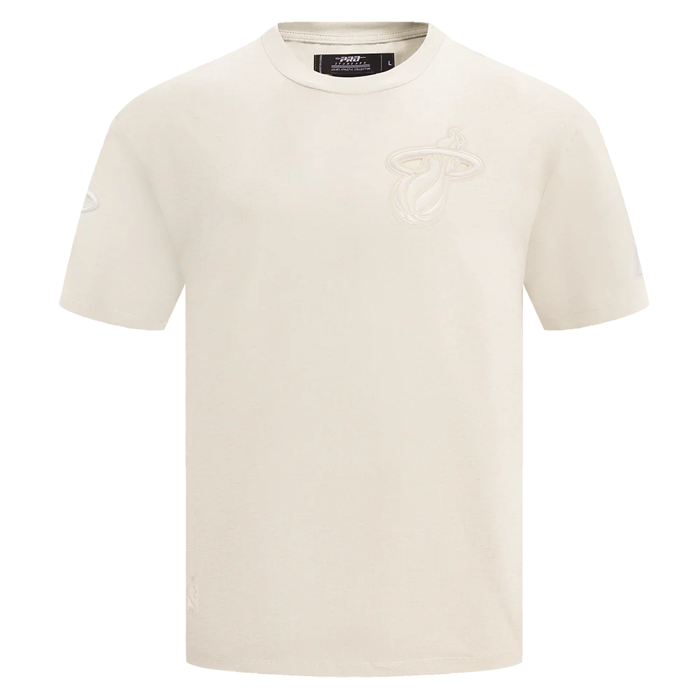 NBA MIAMI HEAT NEUTRAL COTTON JERSEY DROP SHOULDER TEE (EGGSHELL) - Image 5