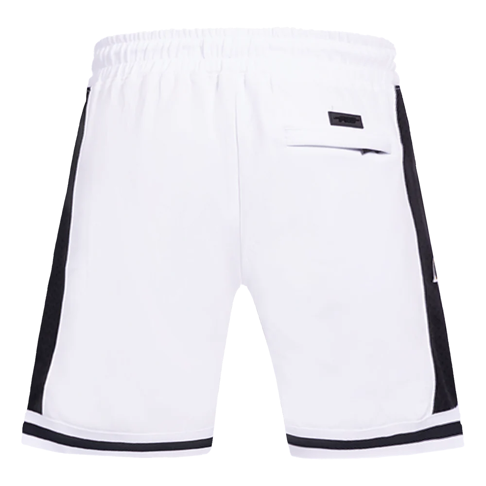 NBA MIAMI HEAT SCRIPT TAIL MEN'S DOUBLE KNIT 2.0 SHORT (WHITE/BLACK) - Image 4