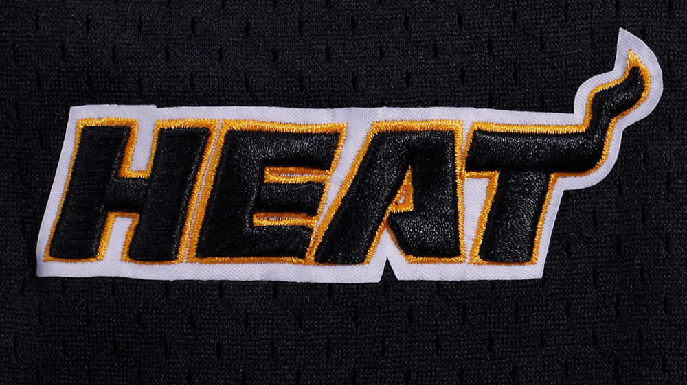 NBA MIAMI HEAT SCRIPT TAIL MEN'S DOUBLE KNIT 2.0 SHORT (WHITE/BLACK) - Image 7