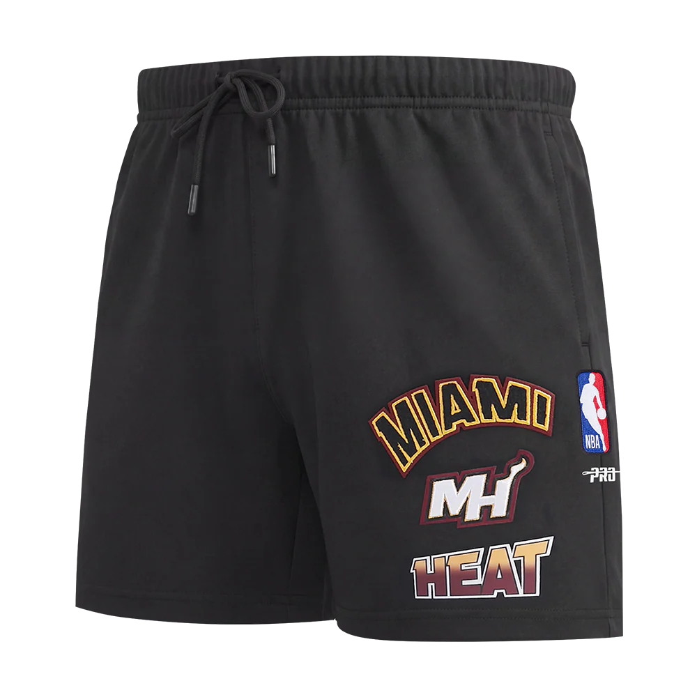 NBA MIAMI HEAT TURN IT UP MEN'S FLC SHORT (BLACK) - Image 4
