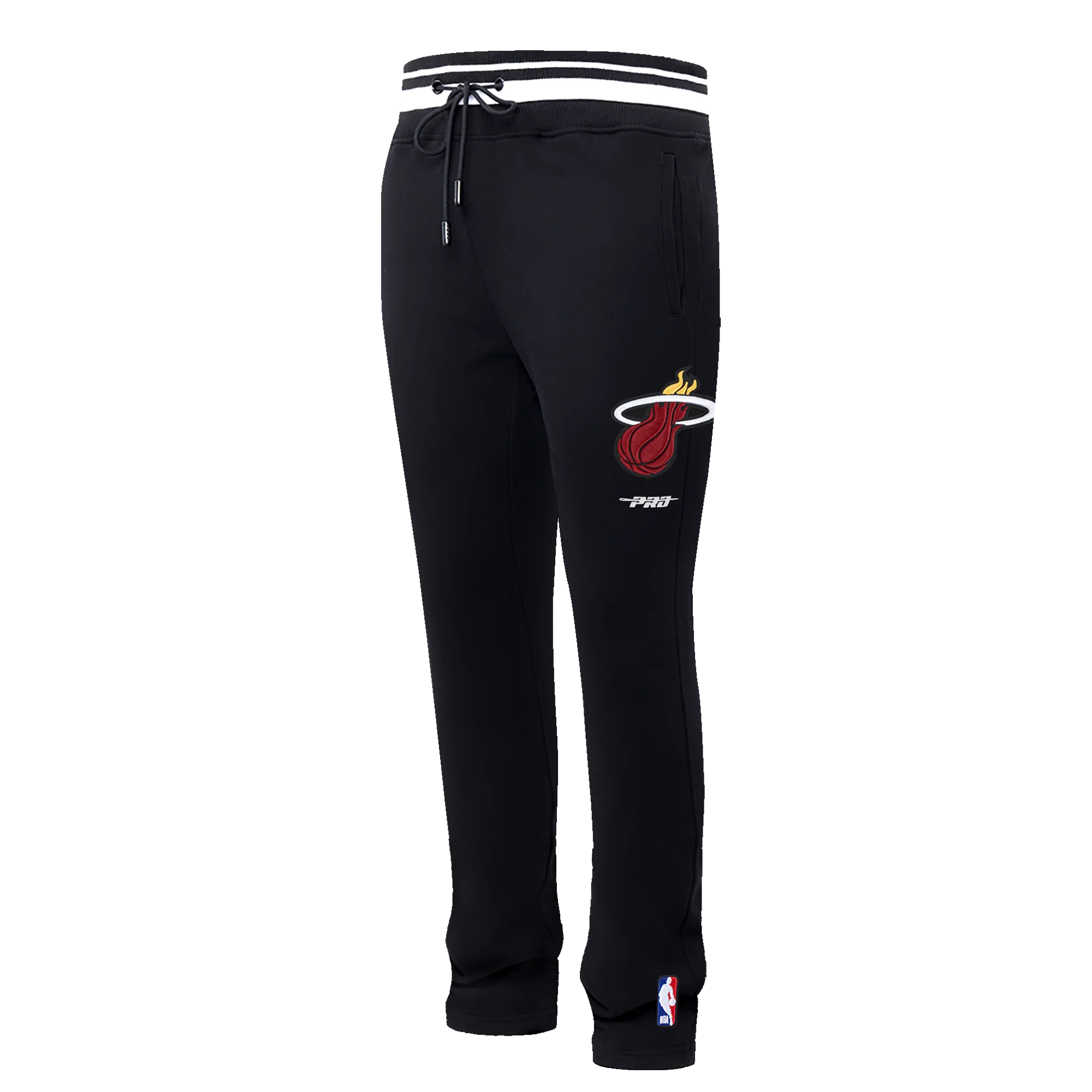 NBA MIAMI HEAT SCRIPT TAIL MEN'S RIB FLEECE SWEATPANT (BLACK)