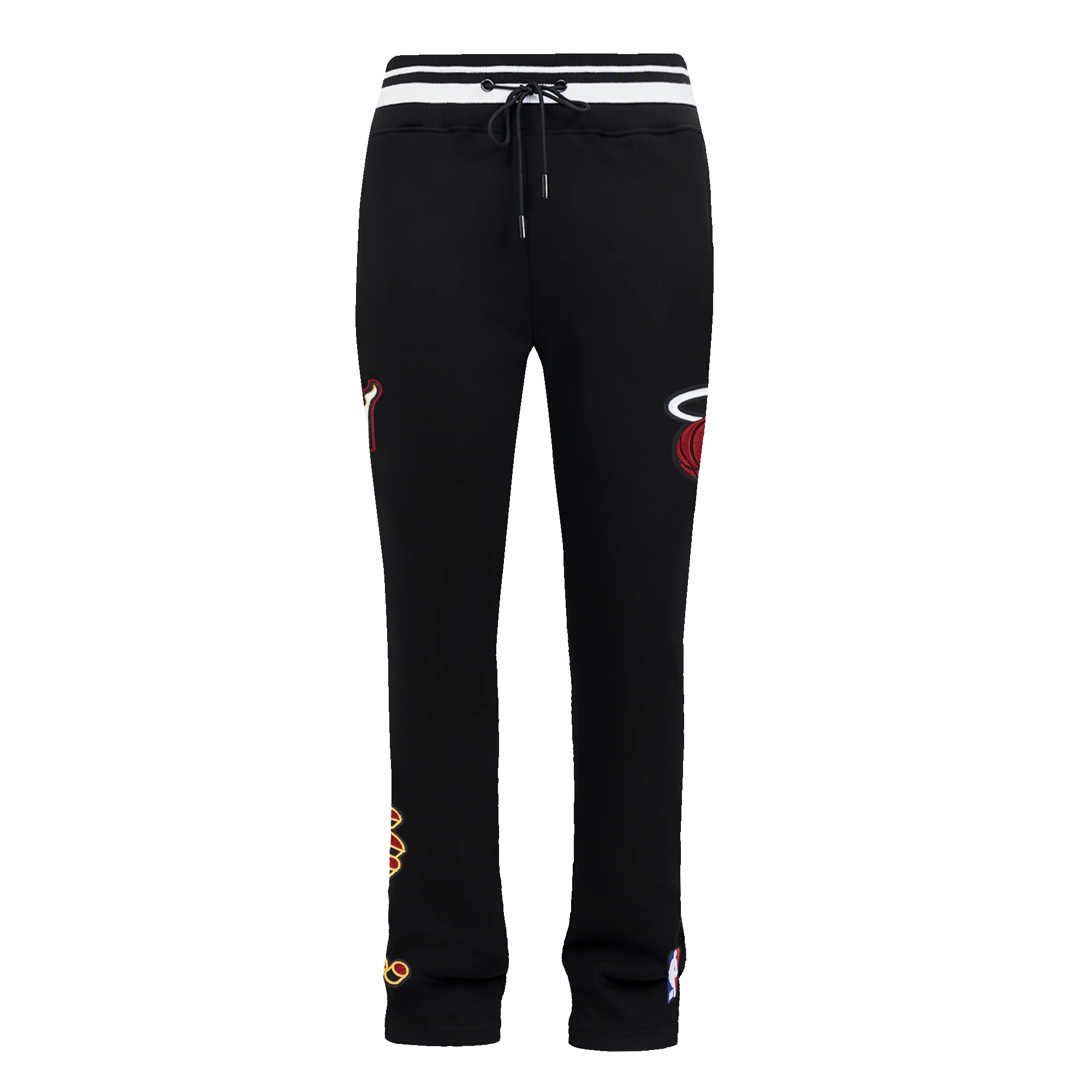 NBA MIAMI HEAT SCRIPT TAIL MEN'S RIB FLEECE SWEATPANT (BLACK) - Image 2