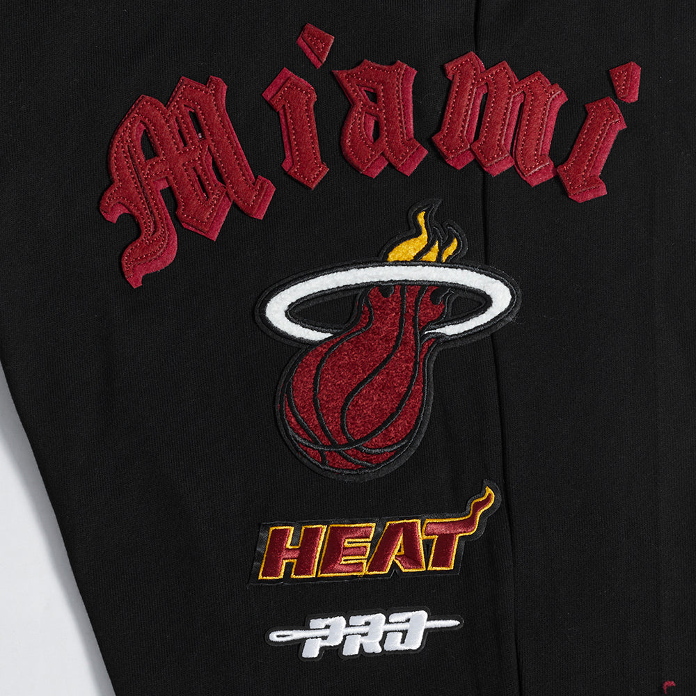 NBA MIAMI HEAT OLD ENGLISH MEN'S SWEATPANT (BLACK) - Image 8
