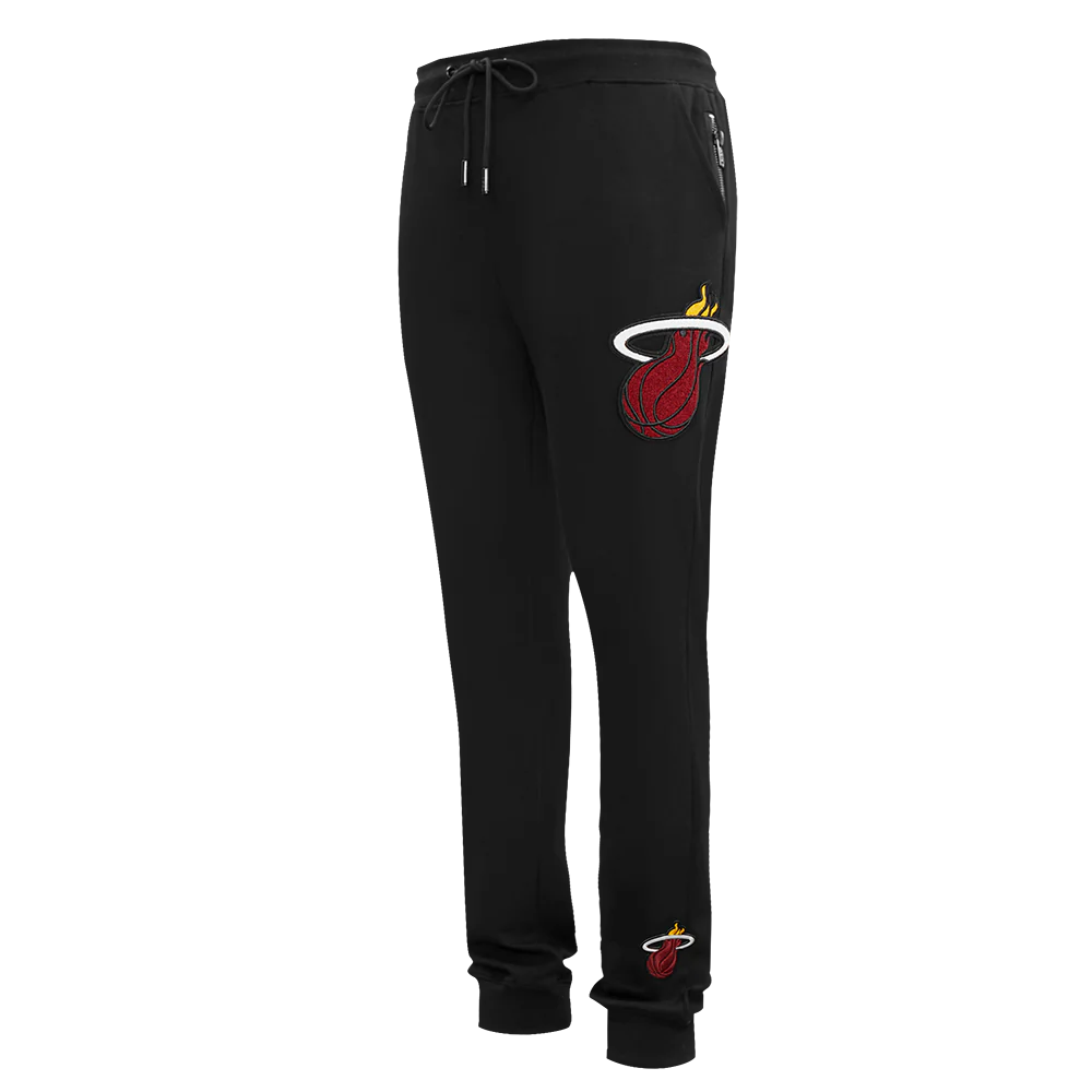 NBA MIAMI HEAT CLASSIC CHENILLE MEN'S JOGGER (BLACK)